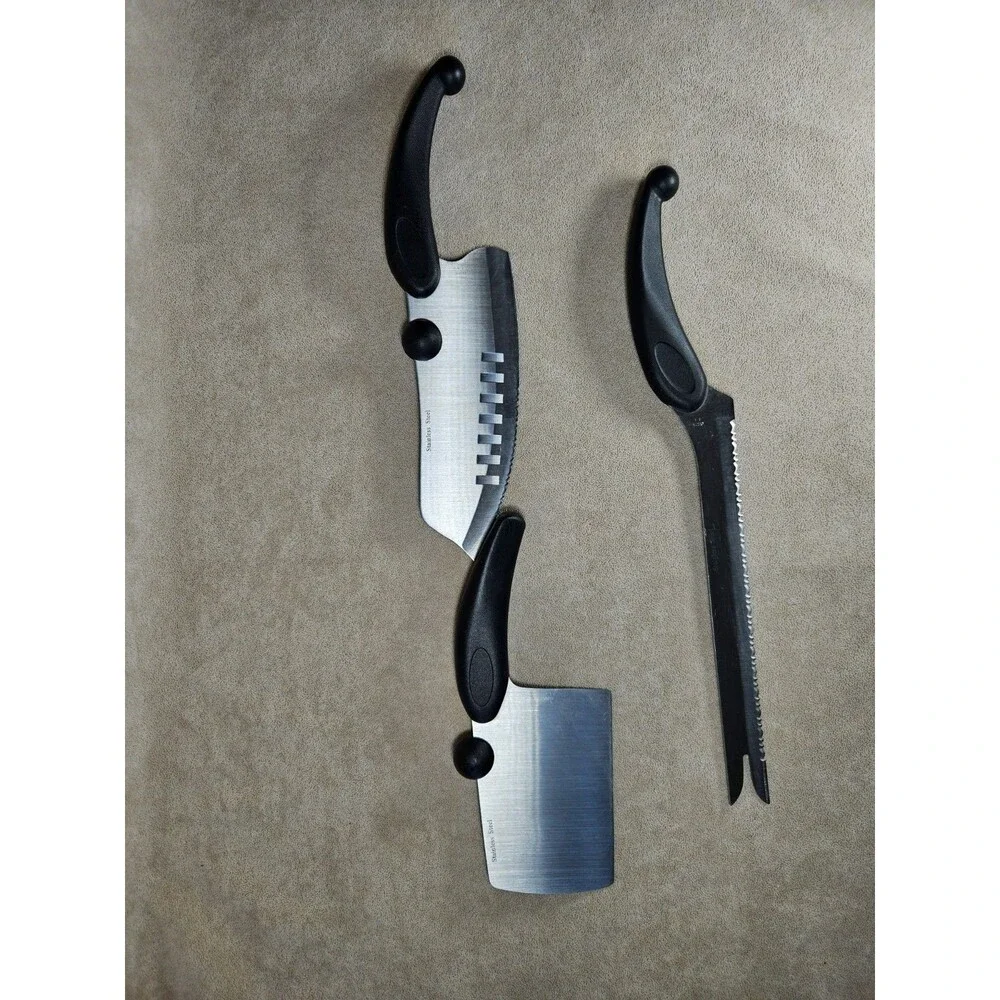 Miracle Blade III Knife Set of 3 Perfection Series Stainless Steel Rock And Chop